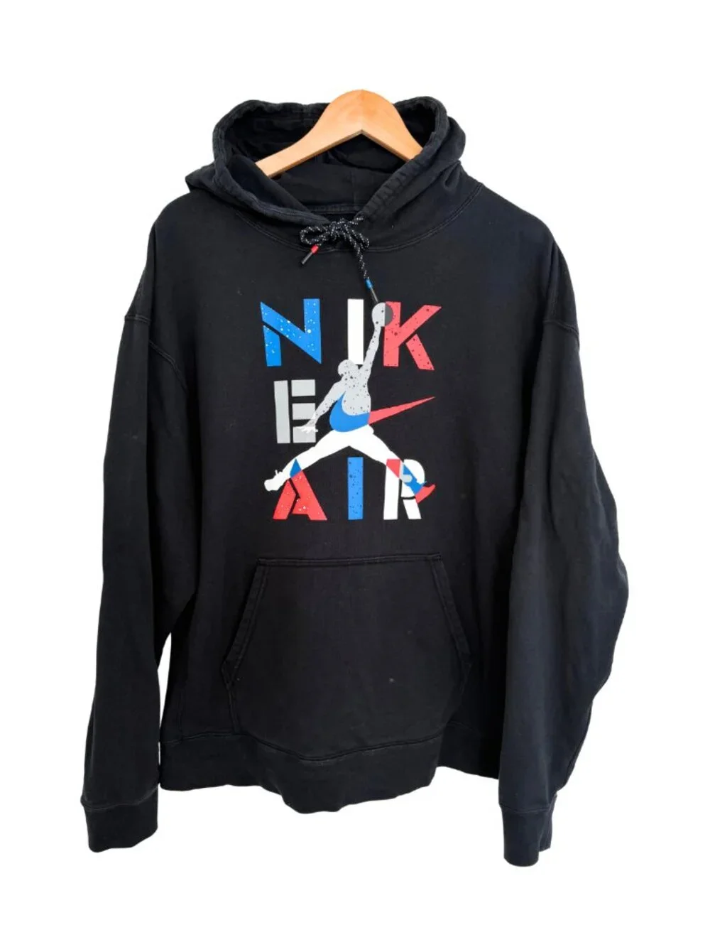 Air Jordan Hoodie Sweatshirt Men XL Fleece Black Legacy AJ4 Pullover CQ8291-010